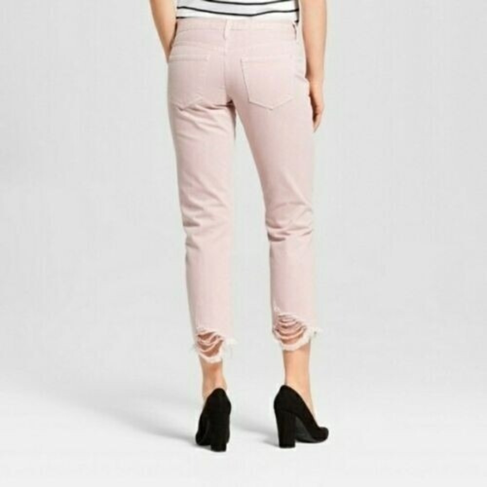 Mossimo Women's‎ Size 4/27 Boyfriend Crop Jeans - Light Rose Pink - NEW - Picture 2 of 3